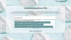 Schutz vor Corona Ausrüstung Plattform